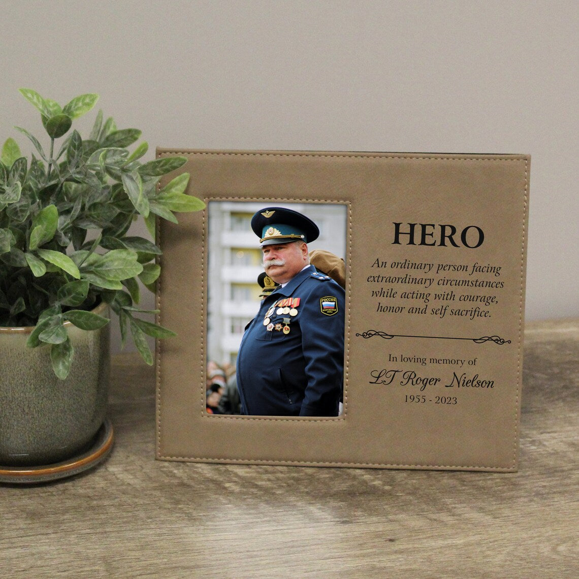 Hero Memorial Picture Frame | Personalized Fallen Hero Picture Frame