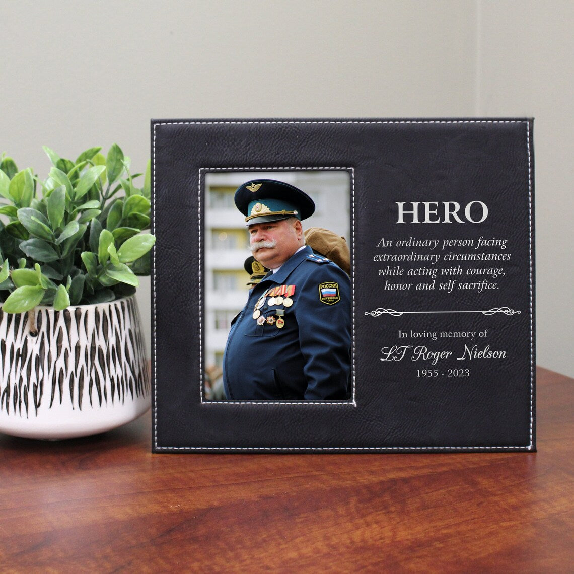 Hero Memorial Picture Frame | Personalized Fallen Hero Picture Frame