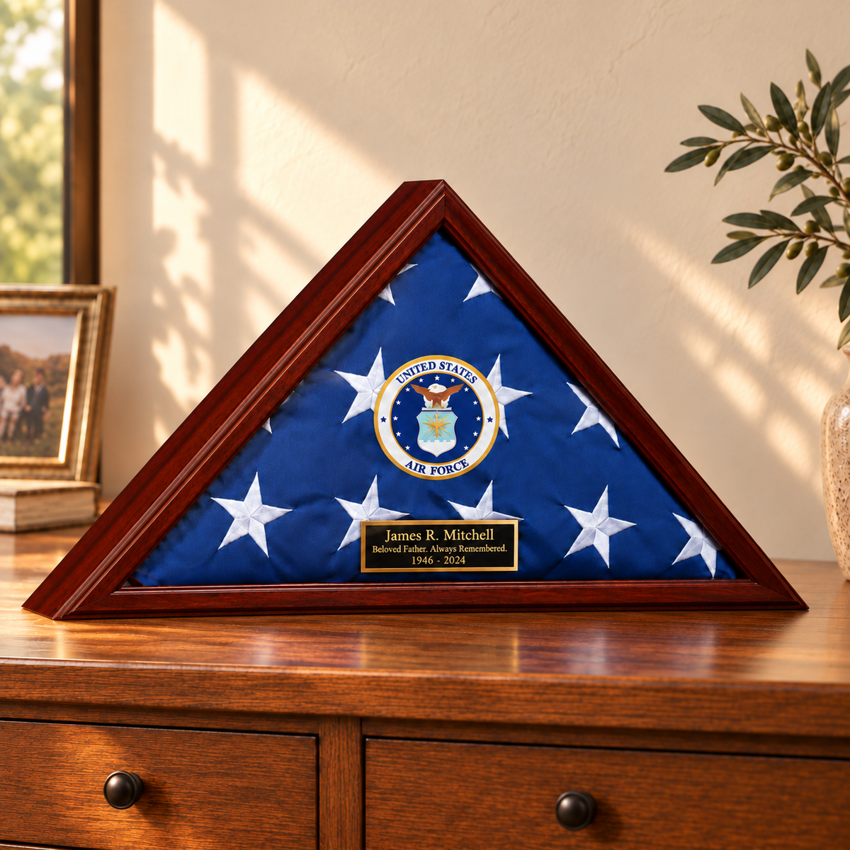 Personalized Flag Display Case