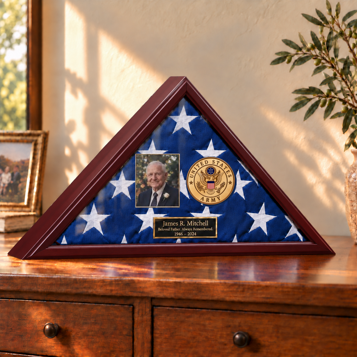 Personalized Flag Display Case