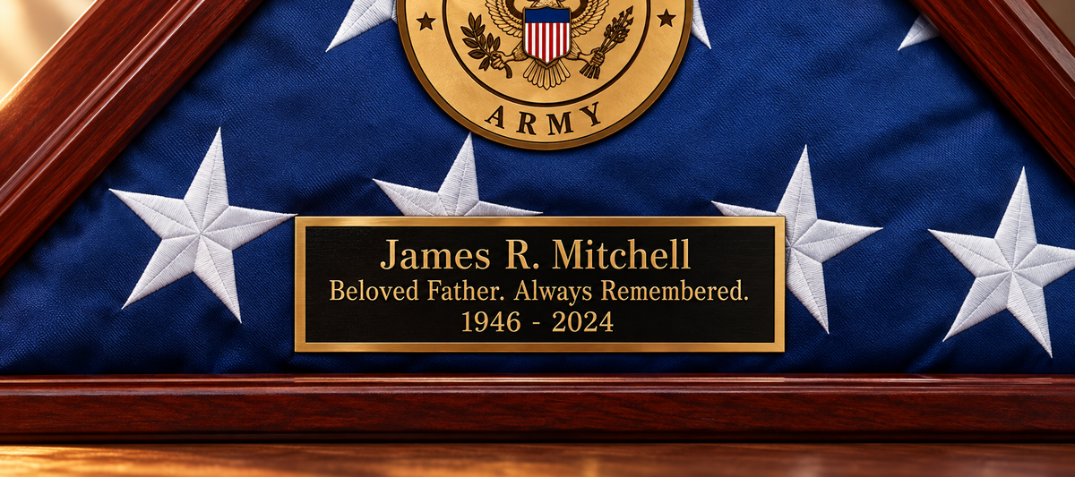 Personalized Flag Display Case
