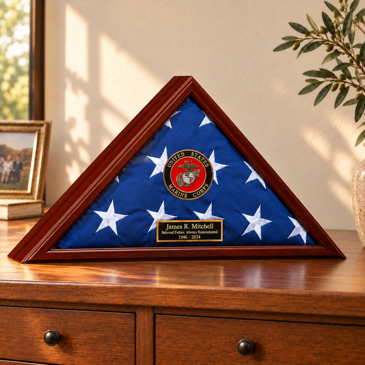 Personalized Flag Display Case