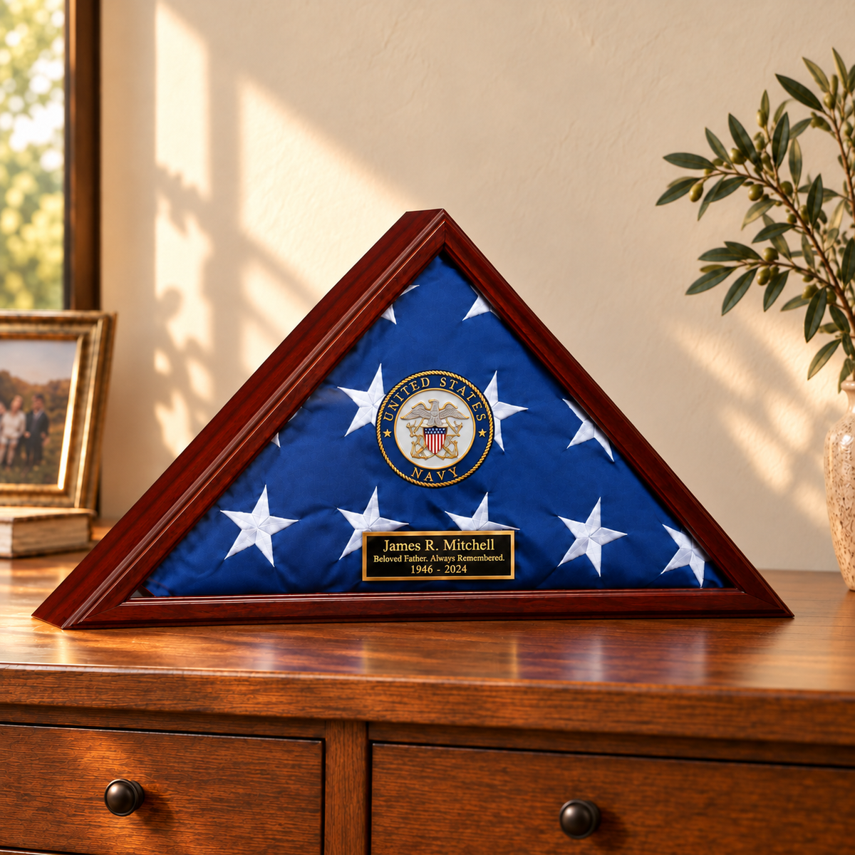 Personalized Flag Display Case